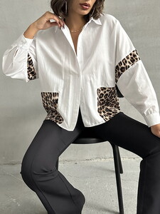 Topshow B. Leopard Wholesale Shirt with Leopard Detail #3