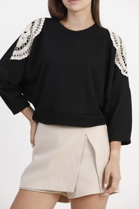 Topshow Black Lace Laced Wholesale Blouse #4