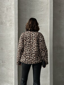 Topshow Leopard Leopard Patterned Quilted Wholesale Coat #5