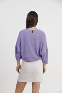 Topshow Lilac Shoulder Laced Wholesale Blouse #5