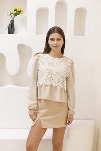 Topshow Raw Lace Detailed Blouse #3