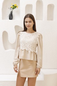 Topshow Raw Lace Detailed Blouse #2