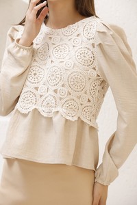 Topshow Raw Lace Detailed Blouse #4