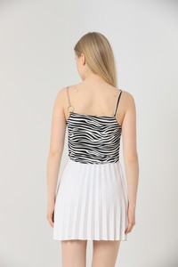 Topshow Zebra Chain Detailed Wholesale Blouse #3