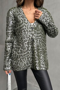 Topshow Leopard Wholesale Knit Cardigan #3