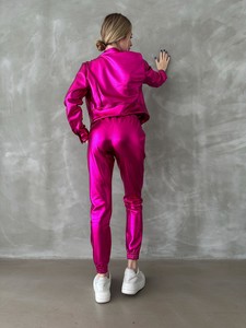 Topshow Fuchsia bright leather pants #5