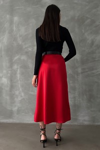 Topshow Red Satin Wholesale Skirt #5