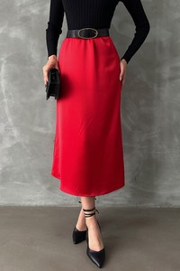 Topshow Red Satin Wholesale Skirt #4