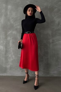 Topshow Red Satin Wholesale Skirt #3