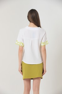 Cream Fist Missed Blouse with Embroidery #5