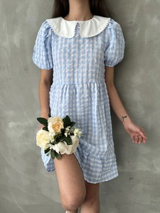 Topshow Blue Bicycle Collar Dress #4