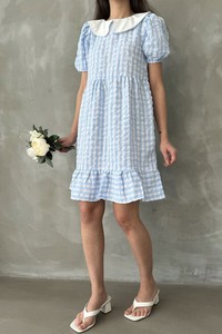 Topshow Blue Bicycle Collar Dress #1