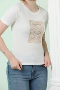 Topshow Cream Lace Front Wholesale T-Shirt #4