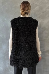 Topshow Black Feather Wholesale Vest #5