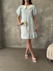 Topshow Mint Bicycle Collar Dress #3