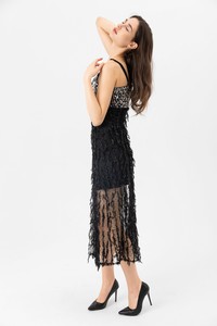 Topshow black fringed dress #2