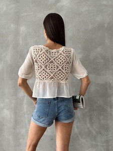 Topshow Stone Tile Embroidered Buttoned Short Wholesale Shirt #5