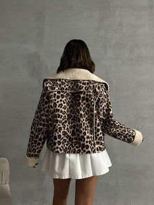 Topshow Leopard Leopard Patterned Plush Wholesale Coat #5