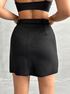 Topshow Black Belted Wholesale Skirt #5