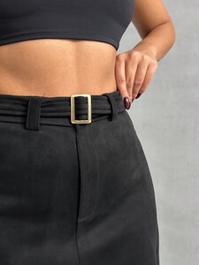 Topshow Black Belted Wholesale Skirt #4