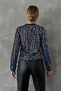 Topshow Hologram Sequin Palette Disco Wholesale Blouse #5