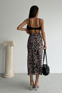 Topshow Leopard Leopard Printed Skirt #3