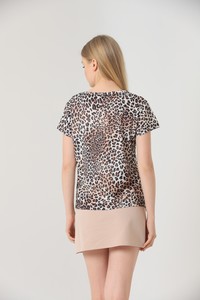 Topshow Small Leopard V-Neck Chain Wholesale Blouse #5