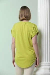 Topshow Fıstık Yeşili Dantelli T-Shirt #5