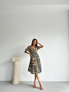 Topshow Leopard Saks Patterned Long Dress #2