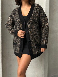 Topshow Black K- Knitwear Wholesale Cardigan #4