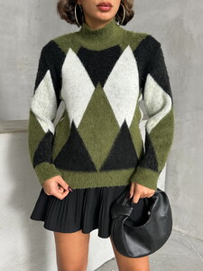 Topshow Khaki K- Knitwear Wholesale Sweater #4