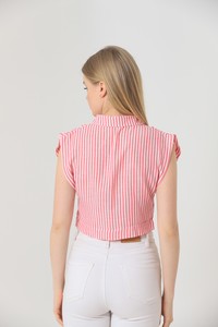 Topshow Fuchsia Striped Striped Wholesale Shirts #5