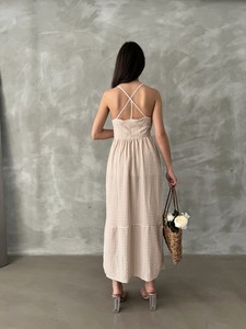 Topshow Stone Strappy Ankle-Length Dress #2