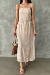 Topshow Stone Strappy Ankle-Length Dress #1