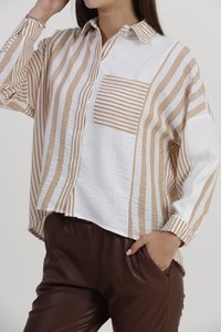 Topshow Stone Thick Line Striped Wholesale Shirt #4