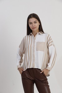 Topshow Stone Thick Line Striped Wholesale Shirt #2