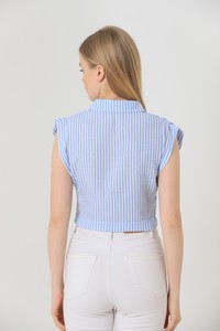 Topshow Blue Striped Striped Wholesale Shirts #5