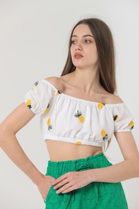 Topshow Pineapple Fruit Embroidered Wholesale Bustier #4