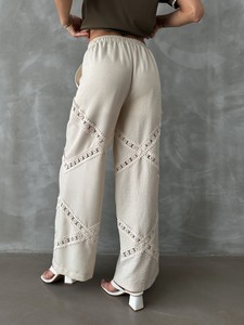 Topshow Stone Lace Detailed Wholesale Trousers #5