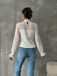 Topshow Cream Lace Wholesale Blouse #5