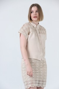 Topshow Stone Collar Lace Wholesale Shirt #4