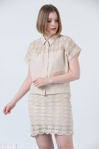 Topshow Stone Collar Lace Wholesale Shirt #1