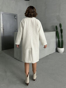 Topshow Cream Cashmere Long Wholesale Coat #5