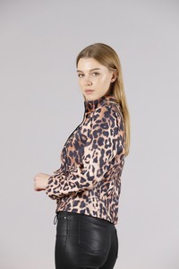 Topshow Leopard Flap Pocket Judge Collar Wholesale Coat #3