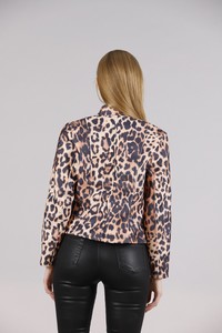 Topshow Leopard Flap Pocket Judge Collar Wholesale Coat #5