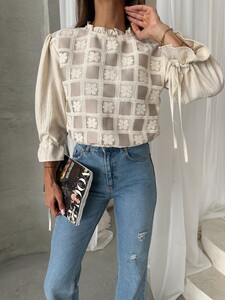 Topshow Stone Lace Detailed Blouse #4