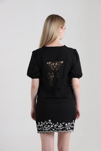 Topshow Black Wholesale Shirt with Laced Back #2