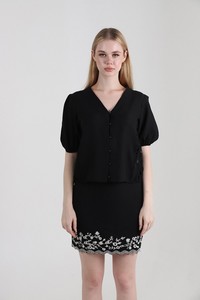 Topshow Black Wholesale Shirt with Laced Back #3