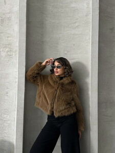 Topshow Coffee Fur Wholesale Coat #2