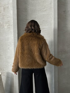 Topshow Coffee Fur Wholesale Coat #5